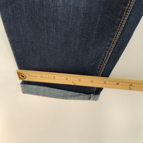 C Est. 1946 Denim Capri Jeans Women's 6 Dark Blue Contemporary Distressed Cuffed - Picture 6 of 9